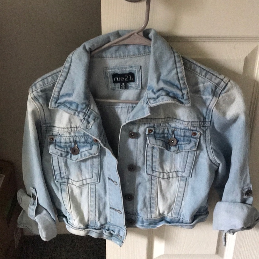 Jean crop jacket